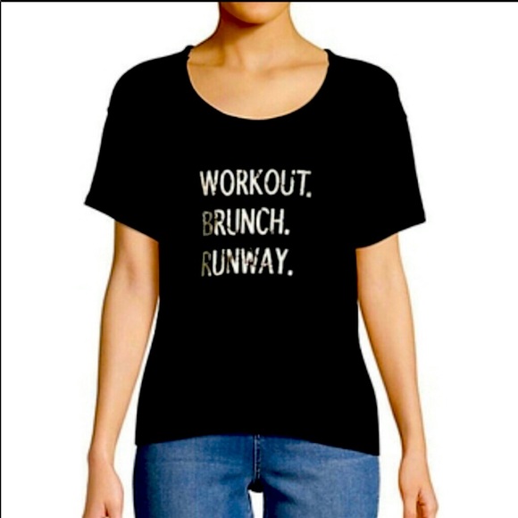 nanette lepore t-shirt workout brunch runway - Picture 1 of 5